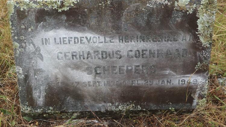 SCHEEPERS Gerhardus Coenraad 1870-1949