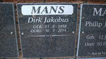 MANS Dirk Jakobus 1958-2014