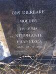 VISSER Frederick Johannes 1919-2003 & Stephanie Francisca 1926- 