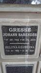 GRESSE Johan Barendes 1932-2019 & Helena Georgina 1933-2020
