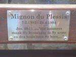 PLESSIS Mignon, du 1982-1984