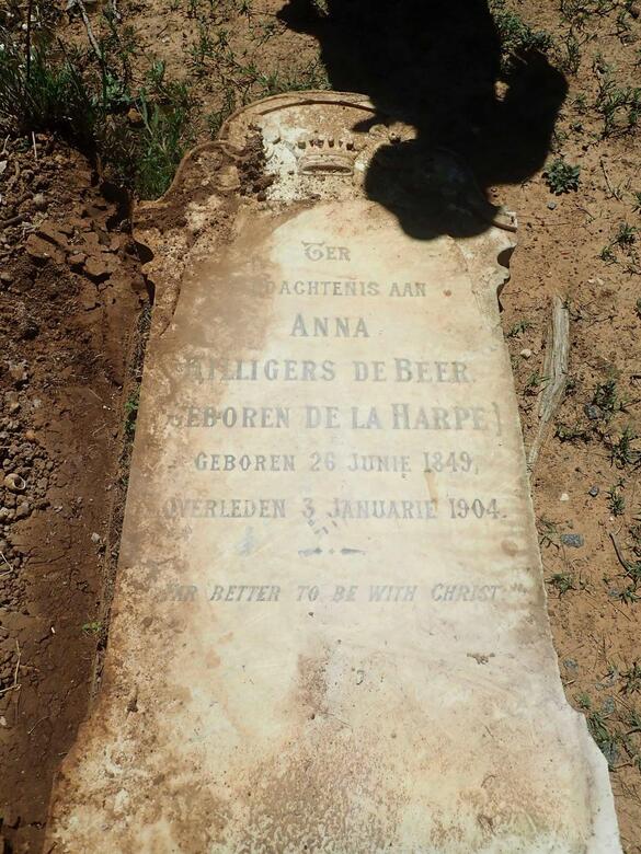 BEER Anna Hilligers, de nee DE LA HARPE 1849-1904