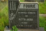 FOURIE Aletta Jacoba nee NAUDE 1919-1977