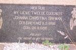 SNYMAN Johanna Christina nee GREYLING 1898-1956