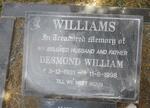 WILLIAMS Desmond William 1931-1998 & Charlotte Ellen PETZER 1936-2018 