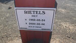 RIETELS Piet 1962-2020