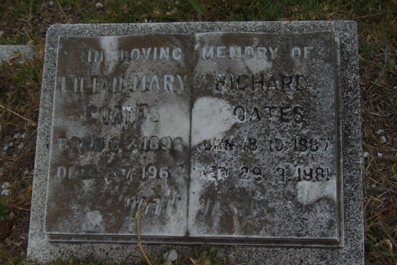 COATES Richard 1887-1981 & Lillian Mary 1892-1964