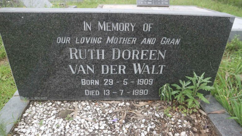 WALT Ruth Doreen, van der 1909-1990