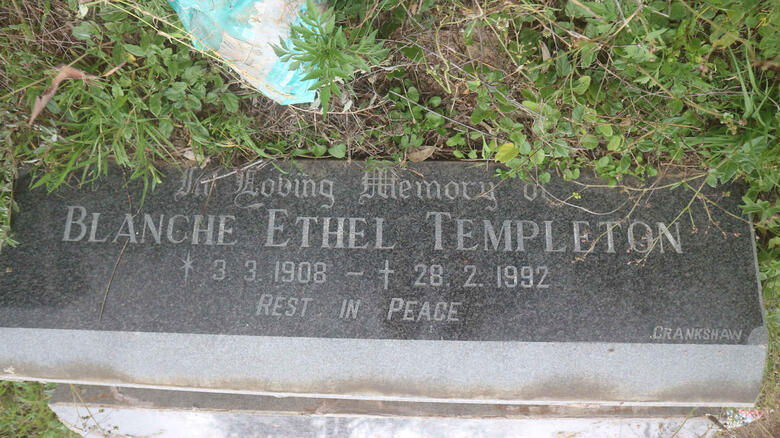 TEMPLETON Blanche Ethel 1908-1992