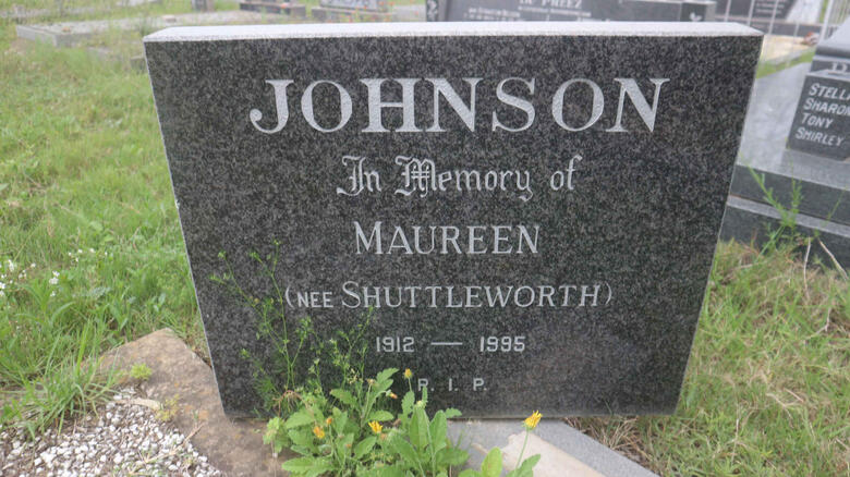 JOHNSON Maureen nee SHUTTLEWORTH 1912-1995
