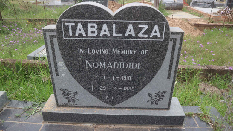 TABALAZA Nomadididi 1910-1996