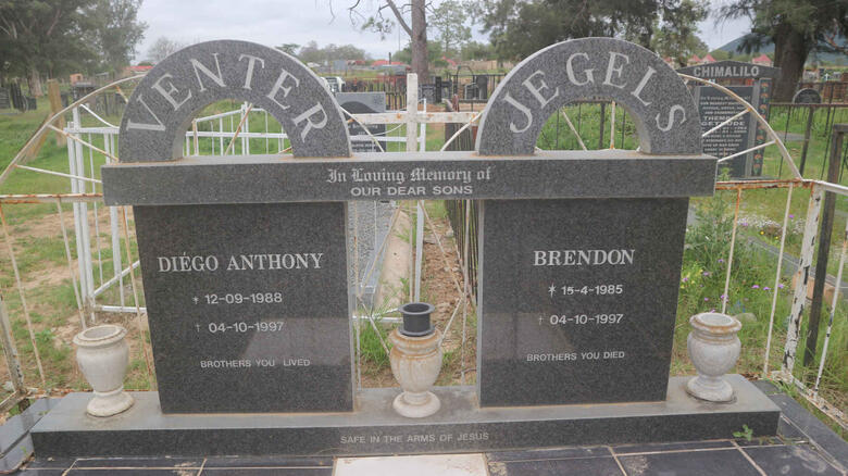 JEGELS Brendon 1985-1997 :: VENTER Diego Anthony 1988-1997