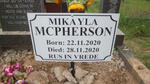 JEGELS Hilda Unity 1943-2002 :: MCPHERSON Mikayla 2020-2020