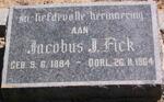 FICK Jacobus J. 1884-1964