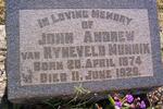 MUNNIK John Andrew van Ryneveld 1874-1920