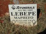 LEBEPE Maphefo Elizabeth 1955-2017