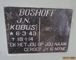BOSHOFF J.N. 1943-2014