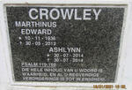 CROWLEY Marthinus Edward 1936-2013 :: CROWLEY Ashlynn 2014-2014