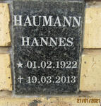 HAUMANN Hannes 1922-2013