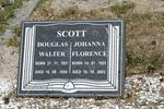 SCOTT Douglas Walter 1921-1959 & Johanna Florence 1925-2003
