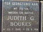 BOUKES Judith G. 1960-1991