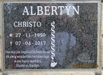 ALBERTYN Christo 1950-2017