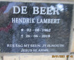 BEER Hendrik Lambert, de 1962-2018