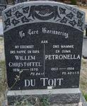 TOIT Willem Christoffel, du 1891-1970 & Petronella 1903-1984