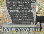 JAARSVELDT Benjamin Johannes, van 1906-1986