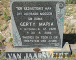 JAARSVELDT Gerty Maria, van nee KITCHING 1929-2002