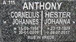 ANTHONY Cornelius JOHANNES 1958-2009 :: ANTHONY Hester Johanna 1929-2017