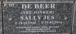 BEER Sally Jes, de nee JONKER 1940-2016