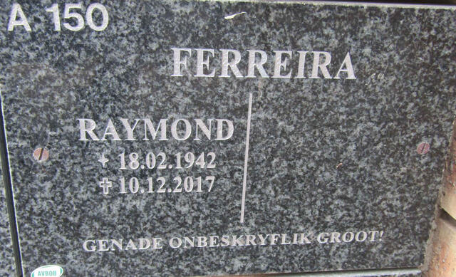 FERREIRA Raymond 1942-2017