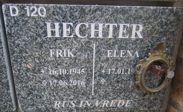 HECHTER Frik 1945-2016 :: HECHTER Elena 19??-