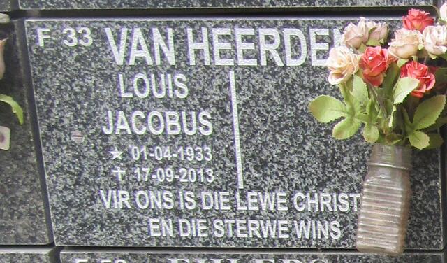 HEERDEN Louis Jacobus, van 1933-2013