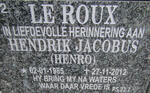 ROUX Hendrik Jacobus, le 1985-2012