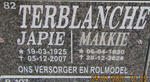 TERBLANCHE Japie 1925-2007 & Makkie 1930-2020