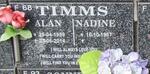 TIMMS Alan 1959-2014 & Nadine 1967 -
