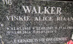 WALKER Vinkie 1955-2016 :: WALKER Alice 1957-2018 :: WALKER Riaan 1981-
