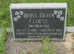 CLOETE Beryl Eileen nee WEBSTER 1892-1989