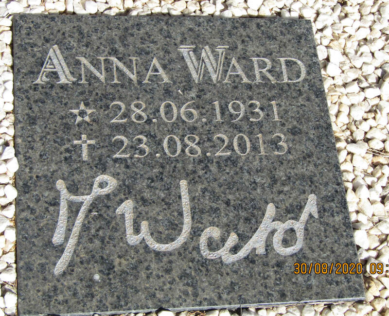 WARD Anna 1931-2013