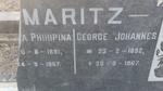 MARITZ George Johannes 1892-1967 & Susanna Phihipina 1891-1967