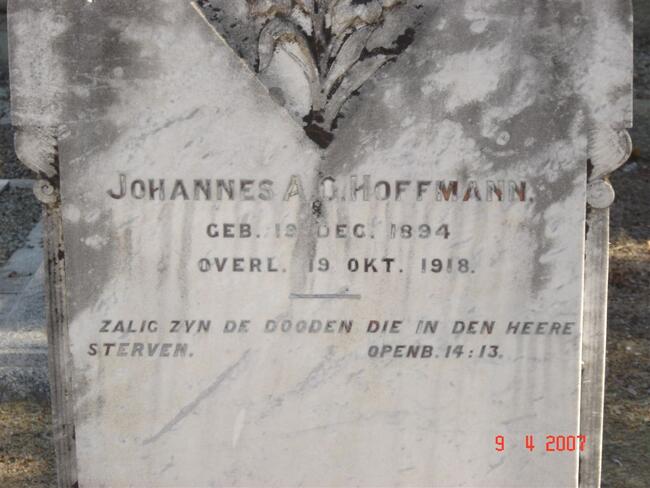 HOFFMANN Johannes A.G. 1894-1918
