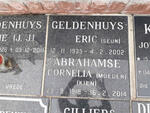 ABRAHAMSE Cornelia 1918-2014 :: GELDENHUYS Eric 1935-2002