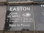 EASTON John Henry 1930-2014 & Alma 1933-2018