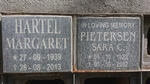 HARTEL Margaret 1939-2013 :: PIETERSEN Sara C. 1922-2012