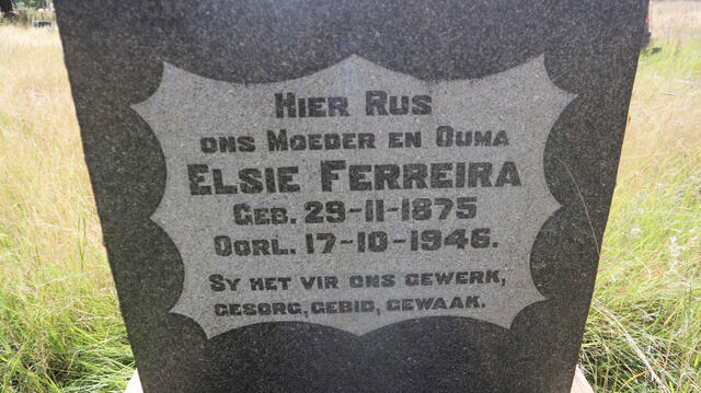 FERREIRA Elsie 1875-1946