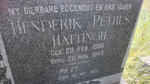 HATTINGH Henderik Petrus 1886-1945