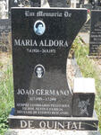 QUINTAL Joao Germano, de 1921-2000 & Maria Aldora 1924-1971