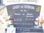 RENSBURG Hannes, Jansen van 1922-2001 & Miemie VAN HEERDEN 1928-